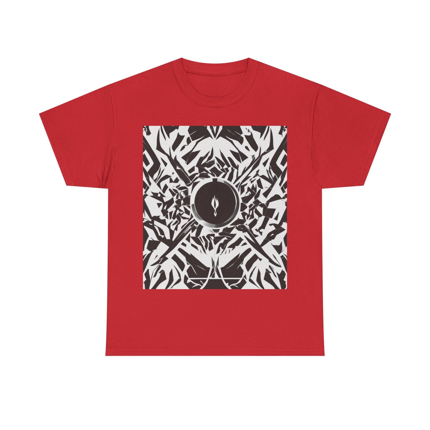 boostlete-am-crew-icon-flame-matte-geometric-0286 — Unisex Heavy Cotton Tee (Gildan 5000)