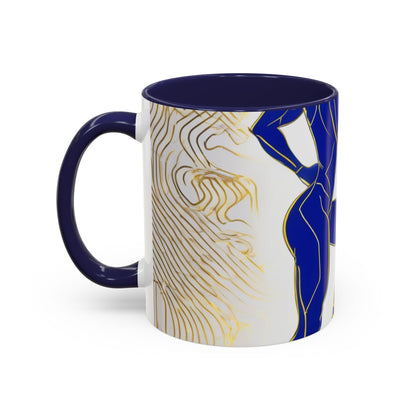 boostlete-iron-intent-scene-lunge-neon-line-art-0392 — Accent Mug 11/15oz