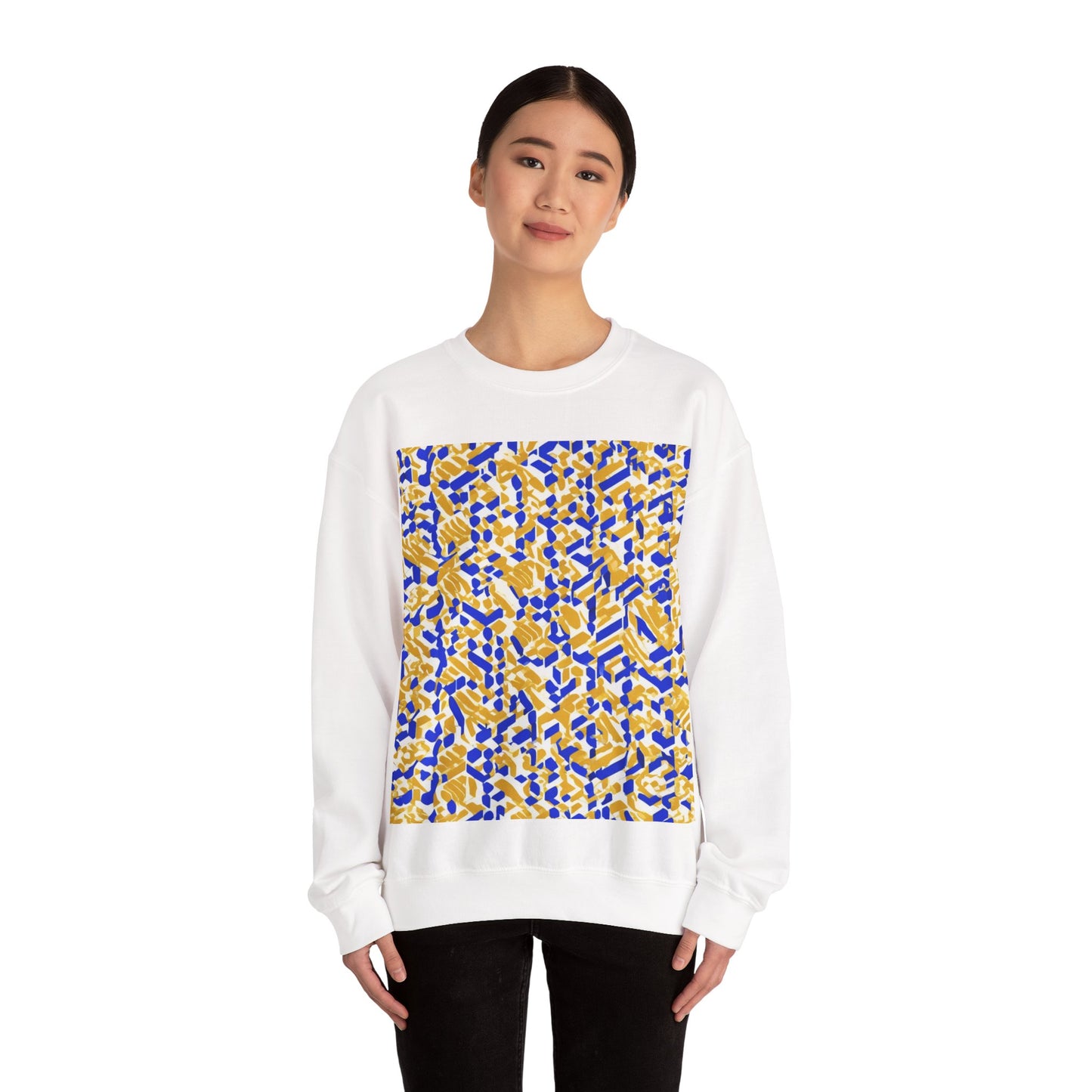 boostlete-rise-grind-pattern-sprint-isometric-0319 — Unisex Heavy Blend Crewneck Sweatshirt (Gildan)