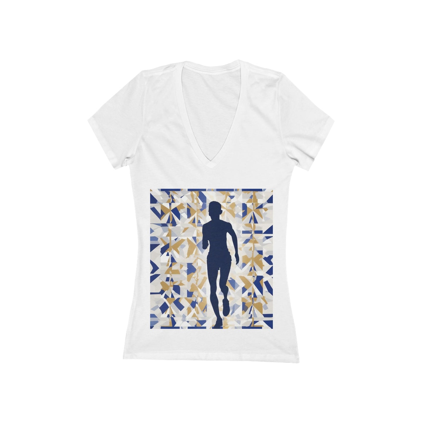boostlete-recovery-progress-scene-marathoner-matte-geometric-0448 — Women's Deep V-Neck Tee (B+C 6035)