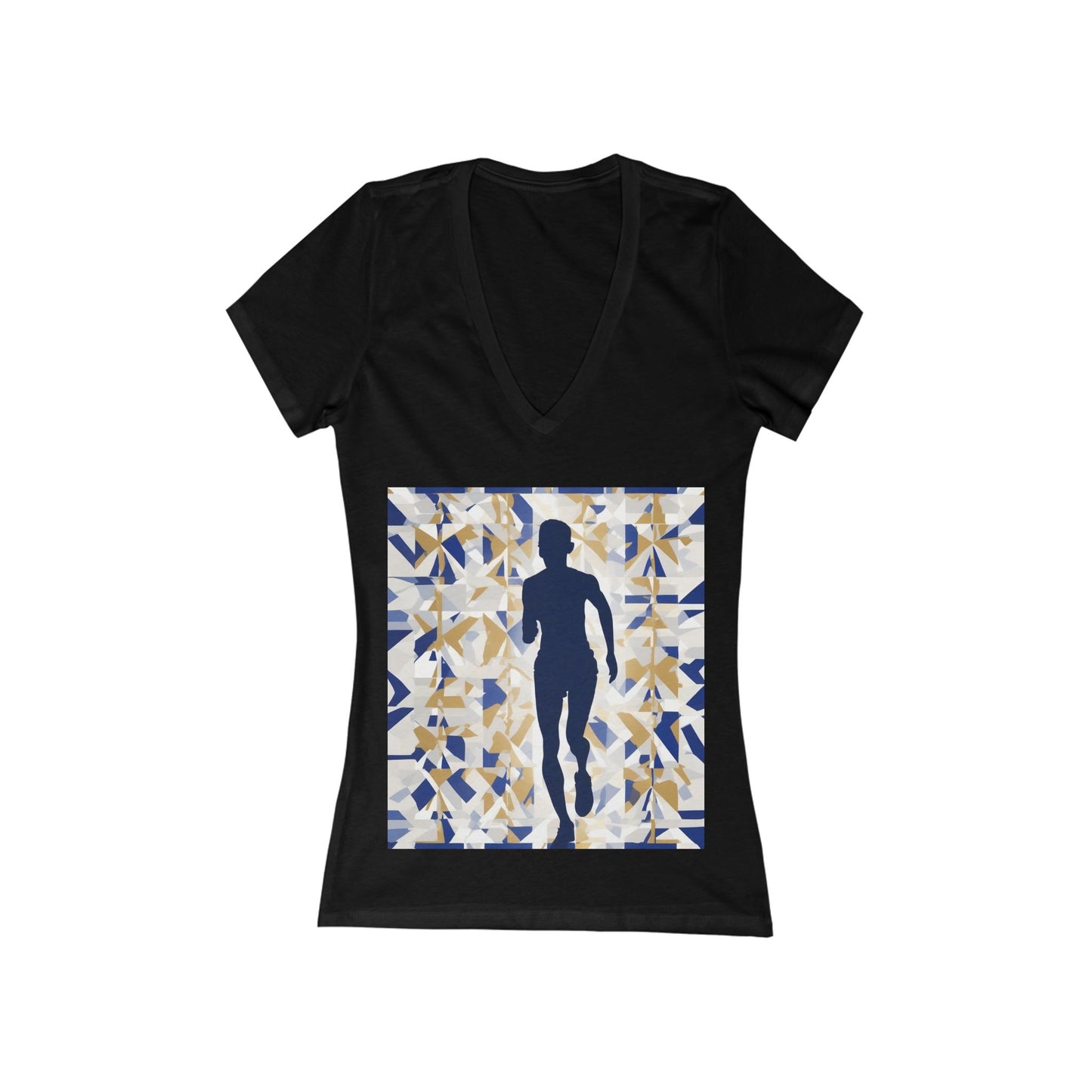 boostlete-recovery-progress-scene-marathoner-matte-geometric-0448 — Women's Deep V-Neck Tee (B+C 6035)