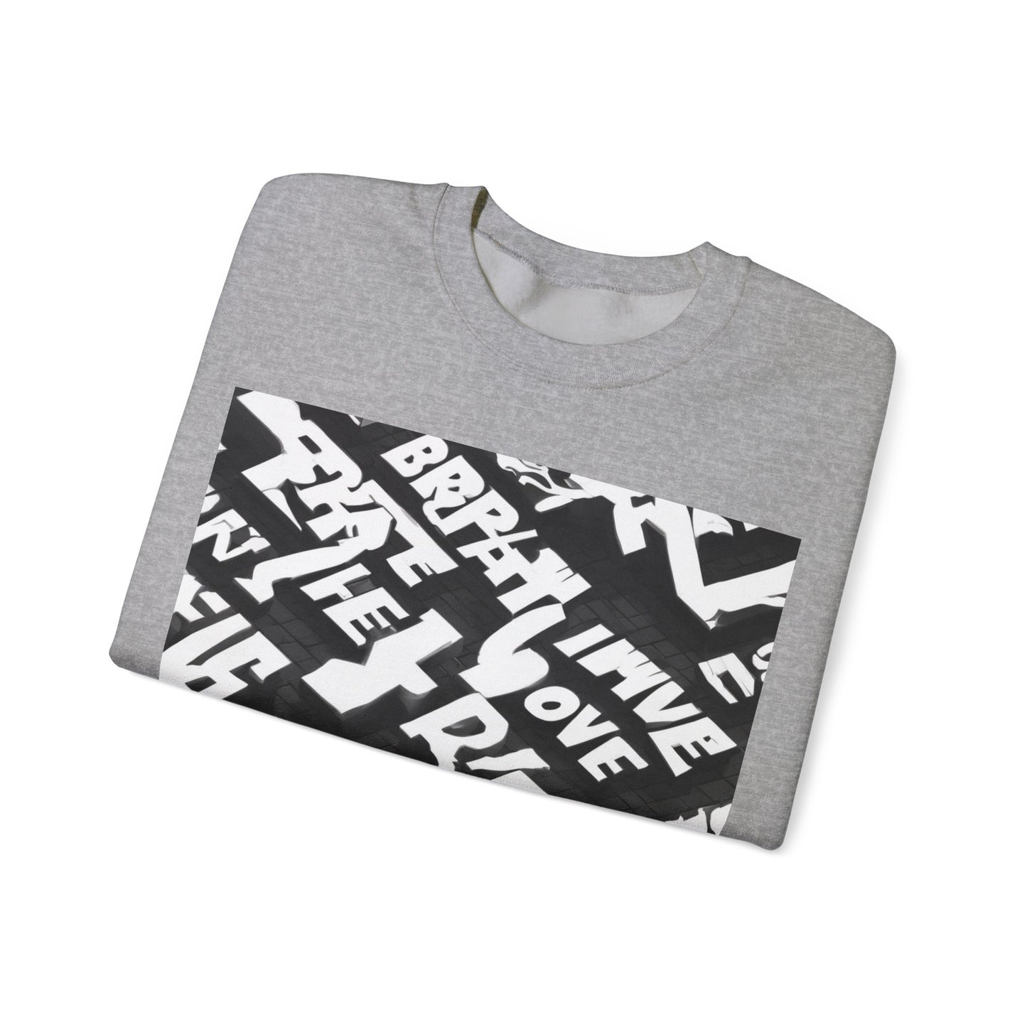 boostlete-pr-season-type-breathe-move-repeat-split-isometric-0017 — Unisex Heavy Blend Crewneck Sweatshirt (Gildan)