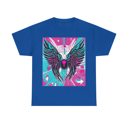 boostlete-am-crew-icon-wings-outline-line-art-0282 — Unisex Heavy Cotton Tee (Gildan 5000)
