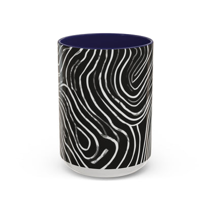 boostlete-field-day-pattern-topographic-badge-0307 — Accent Mug 11oz/15oz
