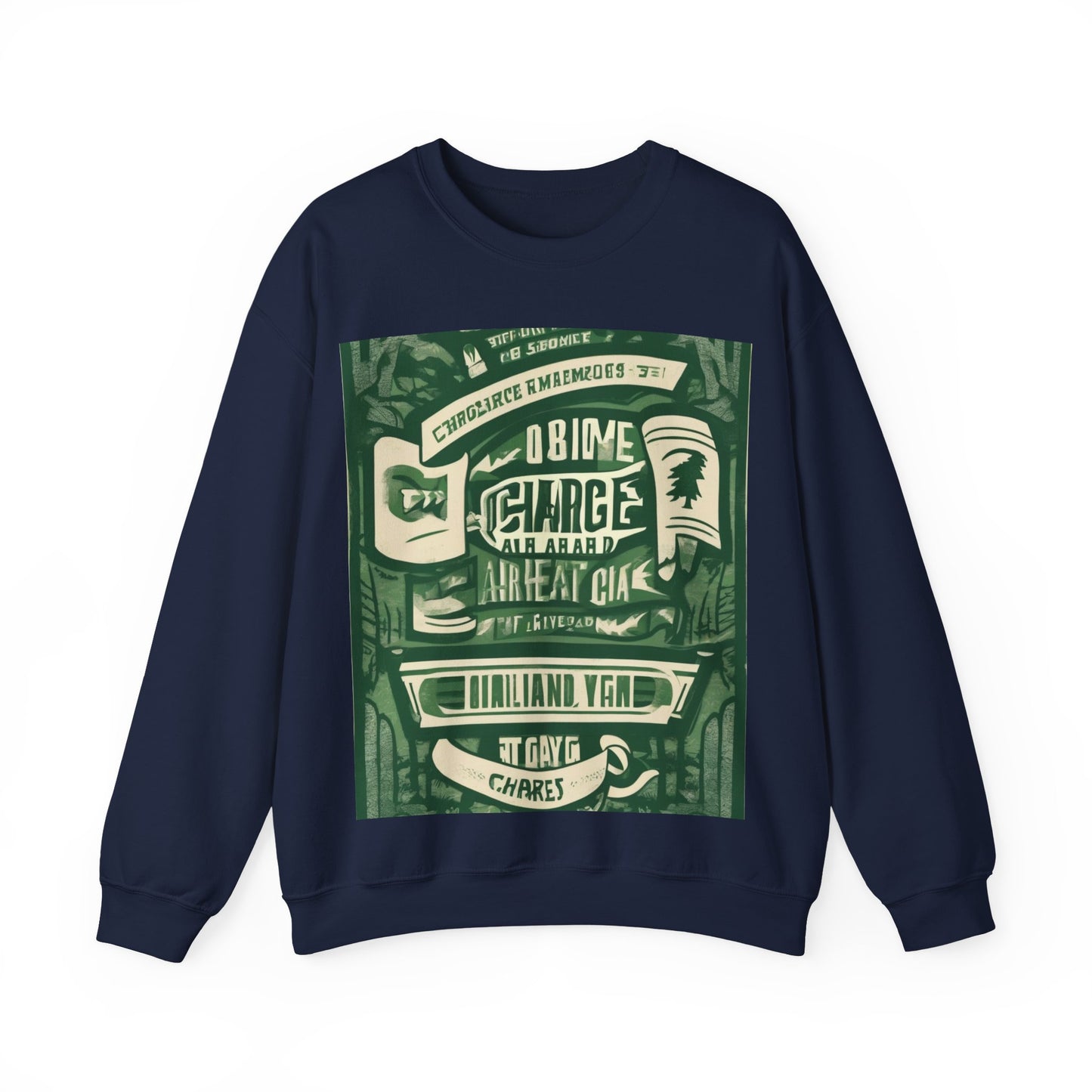 boostlete-am-crew-type-charge-ahead-banner-paper-0965 — Unisex Heavy Blend Crewneck (G18000)