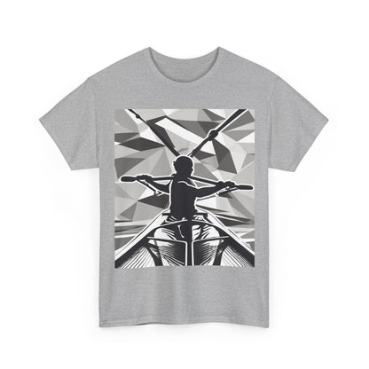 boostlete-am-crew-scene-rower-outline-geometric-0060 — Unisex Heavy Cotton Tee (Gildan 5000)