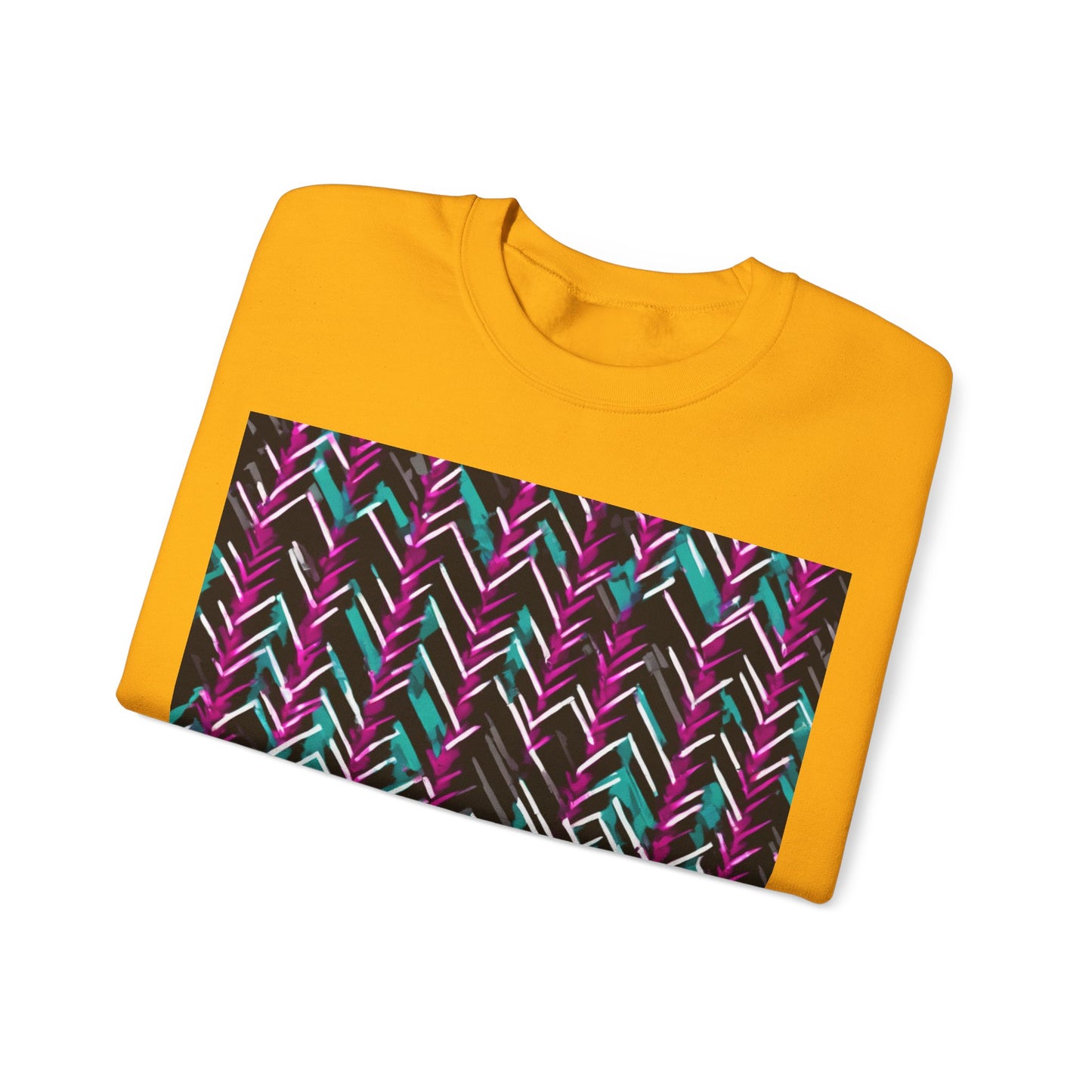 boostlete-recovery-progress-pattern-chevron-retro-0243 — Unisex Heavy Blend Crewneck (G18000)