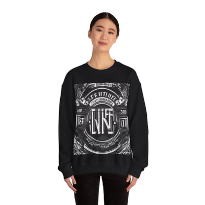 boostlete-am-crew-type-lift-the-standard-banner-engraved-0665 — Unisex Heavy Blend Crewneck (G18000)
