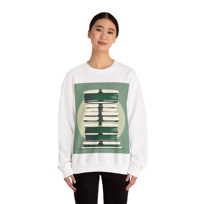 boostlete-recovery-progress-icon-barbell-glitch-vector-1746 — Unisex Heavy Blend Crewneck (G18000)