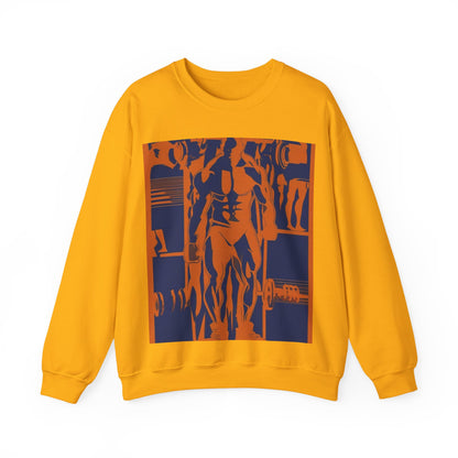 boostlete-rise-grind-scene-deadlift-3d-paper-0812 — Unisex Heavy Blend Crewneck (G18000)