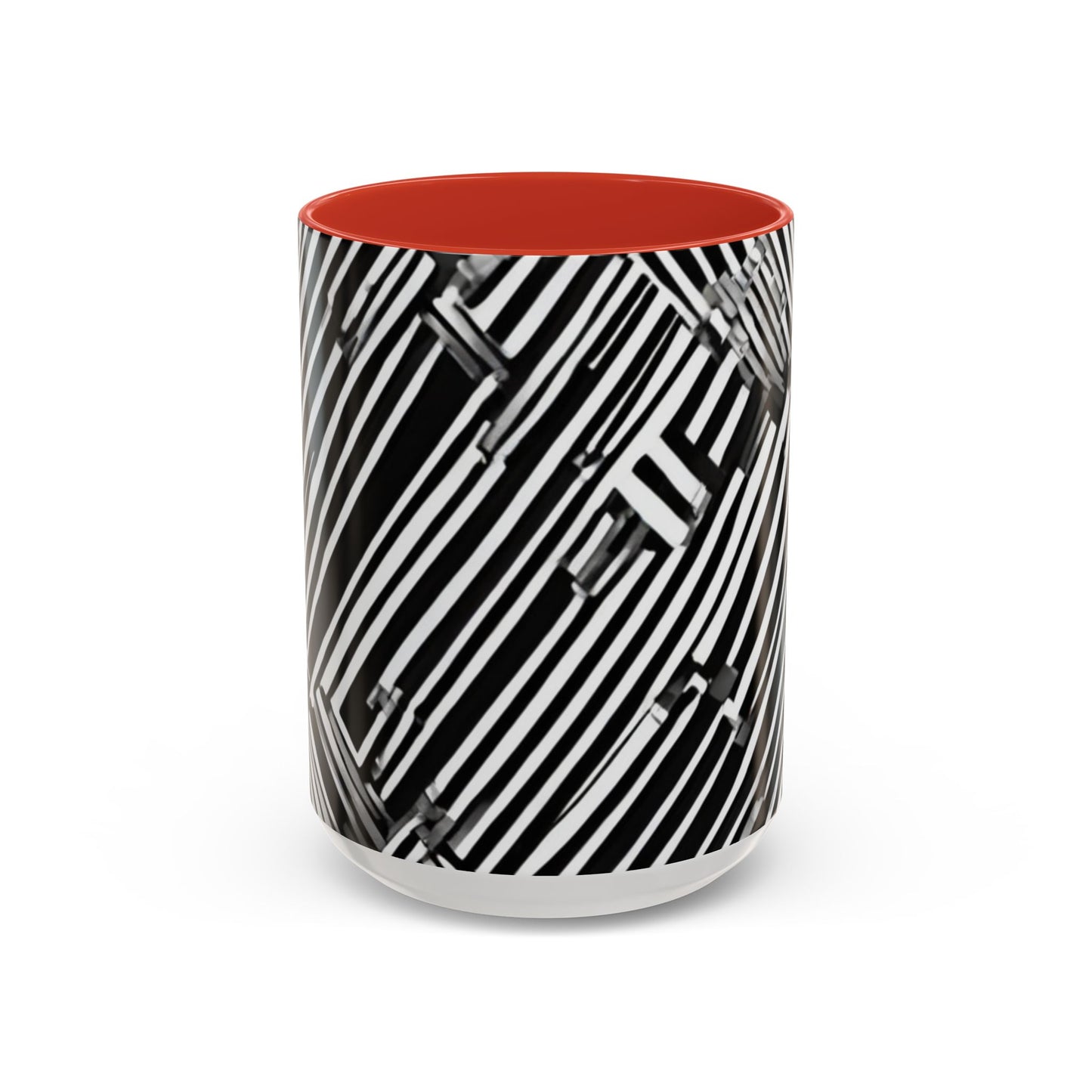 boostlete-mile-by-mile-pattern-barcode-monoline-0059 — Accent Mug 11oz/15oz