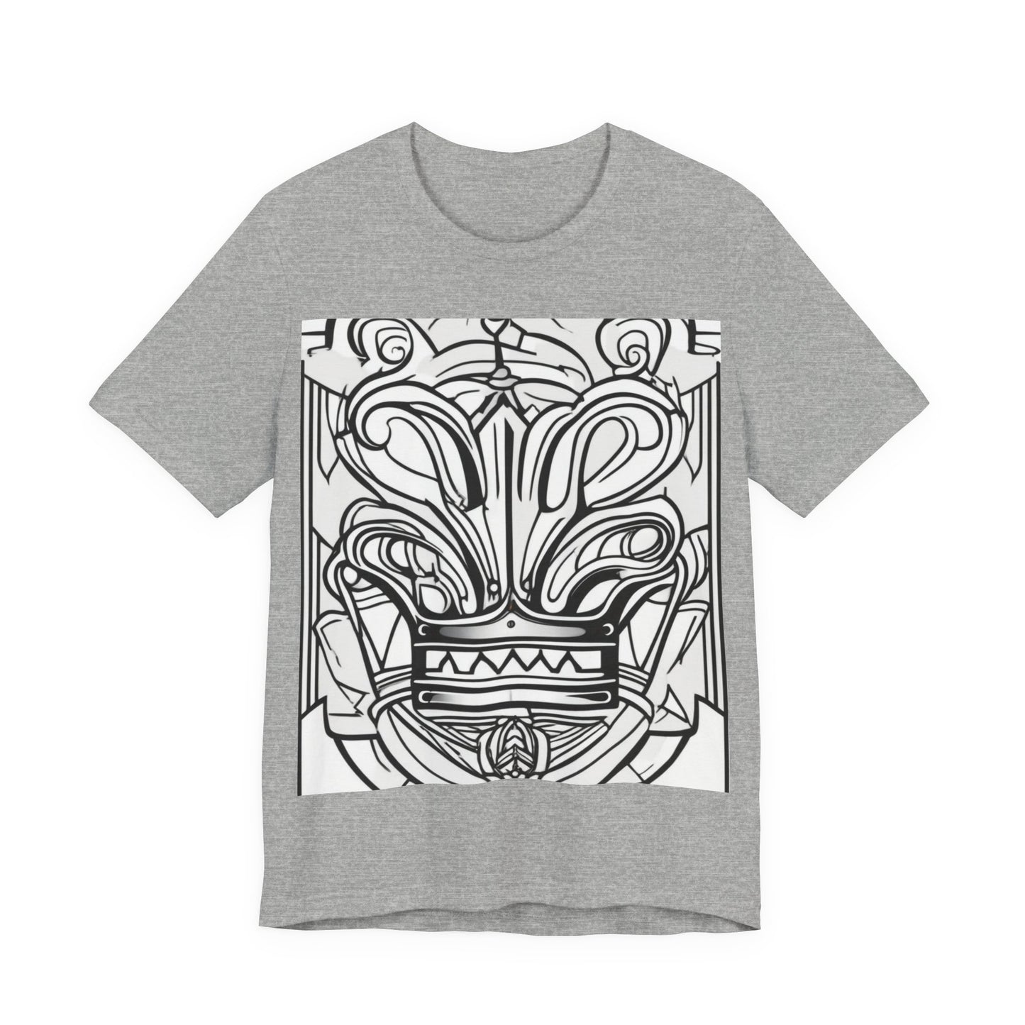 boostlete-boost-mode-icon-crown-offset-line-art-0190 — Unisex Jersey Short Sleeve (B+C 3001)