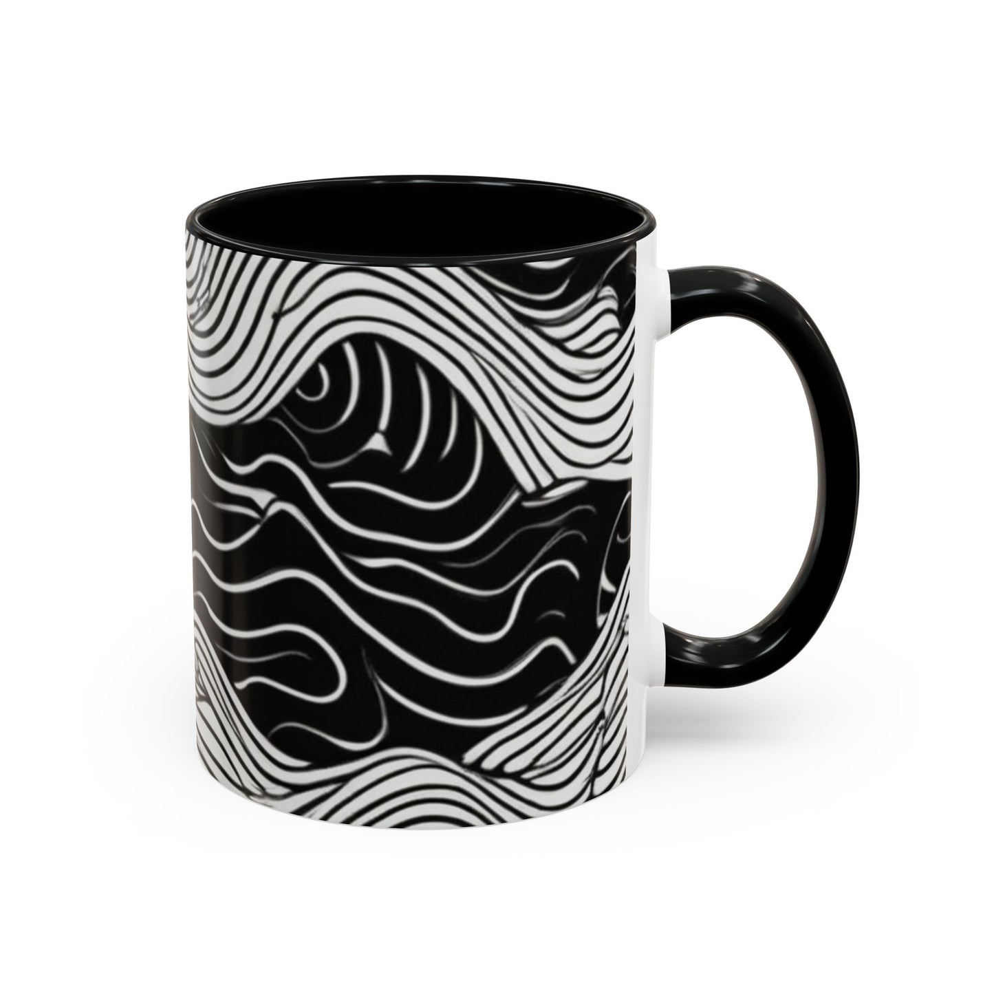 boostlete-field-day-pattern-topographic-line-art-0239 — Accent Mug 11oz/15oz