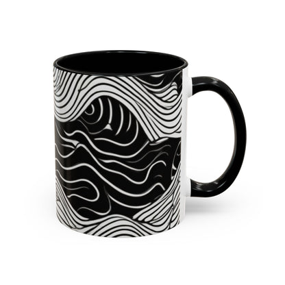 boostlete-field-day-pattern-topographic-line-art-0239 — Accent Mug 11oz/15oz