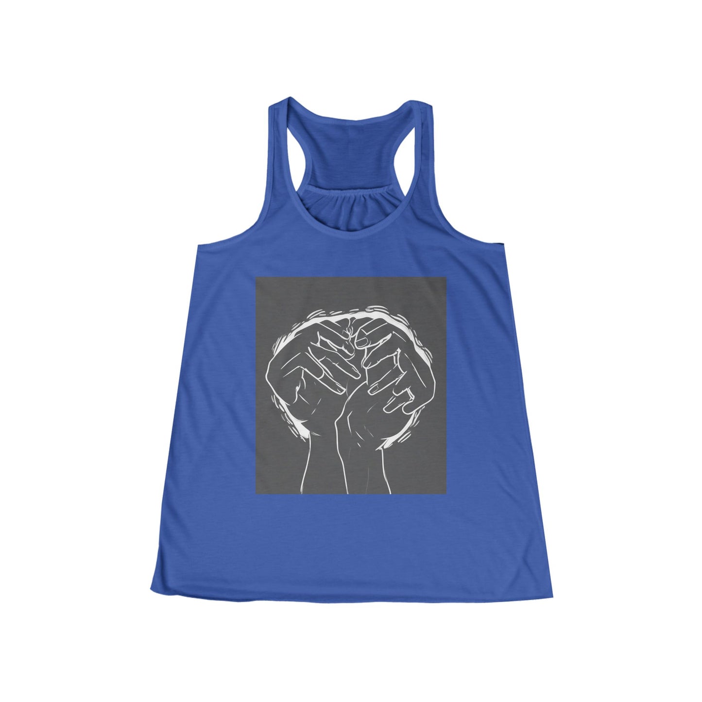 boostlete-am-crew-scene-athlete-high-modern-0308 — Women's Flowy Racerback Tank (B+C 8800)
