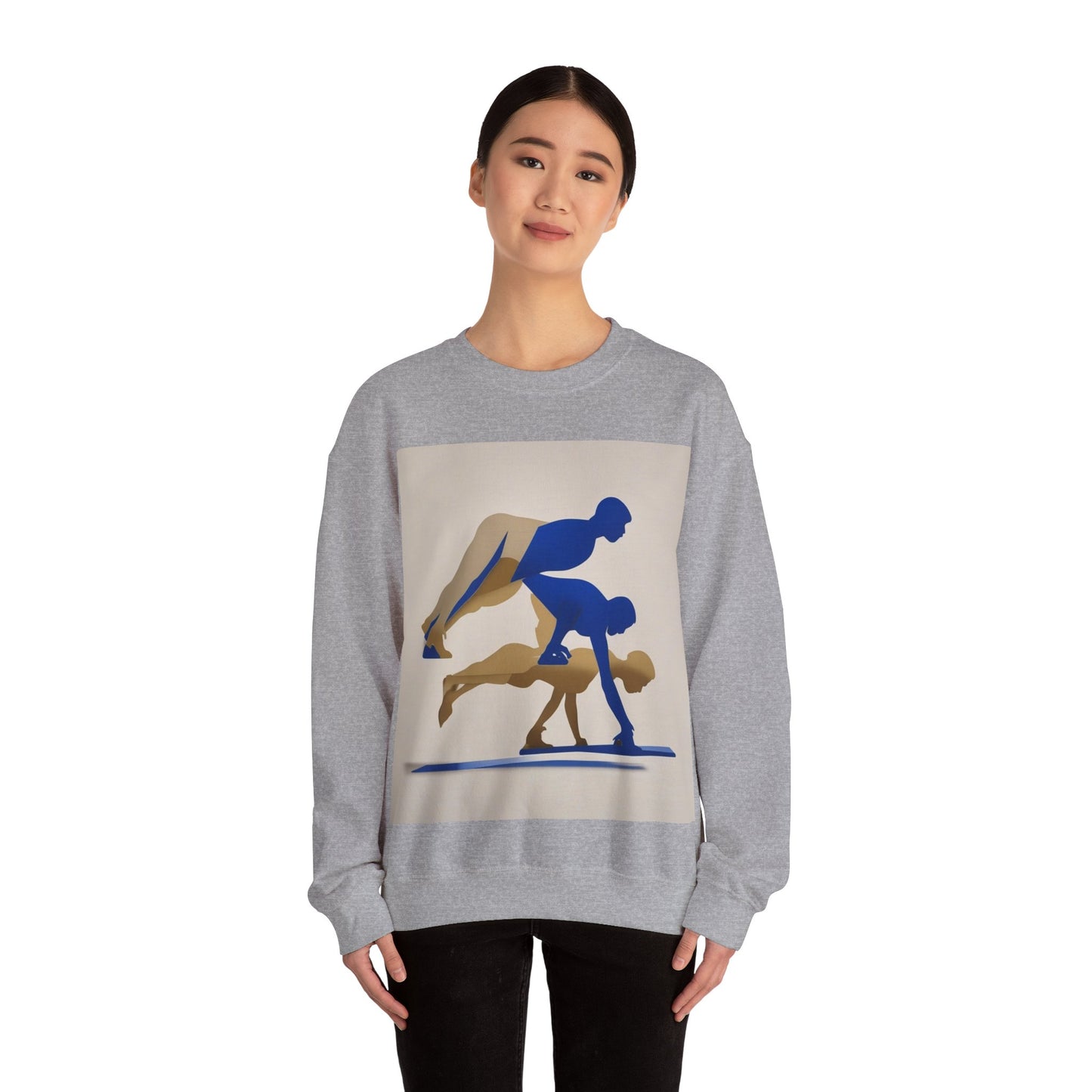 boostlete-mile-by-mile-scene-push-up-duotone-paper-0040 — Unisex Heavy Blend Crewneck Sweatshirt (Gildan)