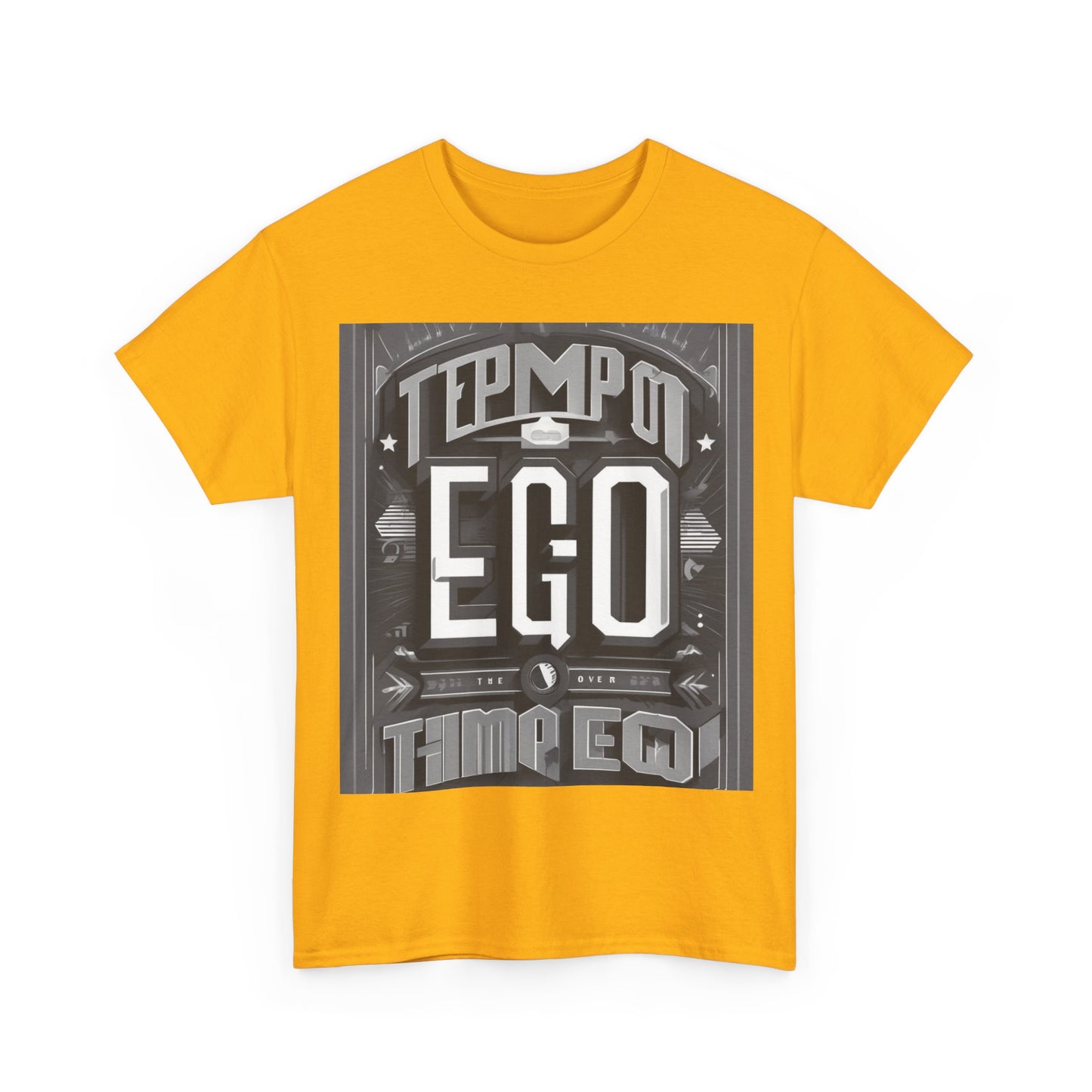 boostlete-mile-by-mile-type-tempo-over-ego-banner-modern-0093 — Unisex Heavy Cotton Tee (Gildan 5000)