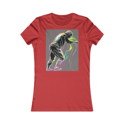 boostlete-iron-intent-scene-athlete-neon-monoline-0140 — Women's Favorite Tee (B+C 6004)
