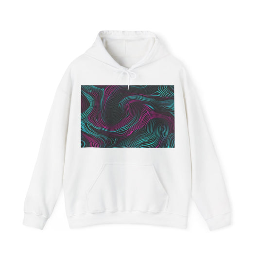 boostlete-am-crew-pattern-topographic-monoline-0075 — Unisex Heavy Blend Hooded Sweatshirt (Gildan)