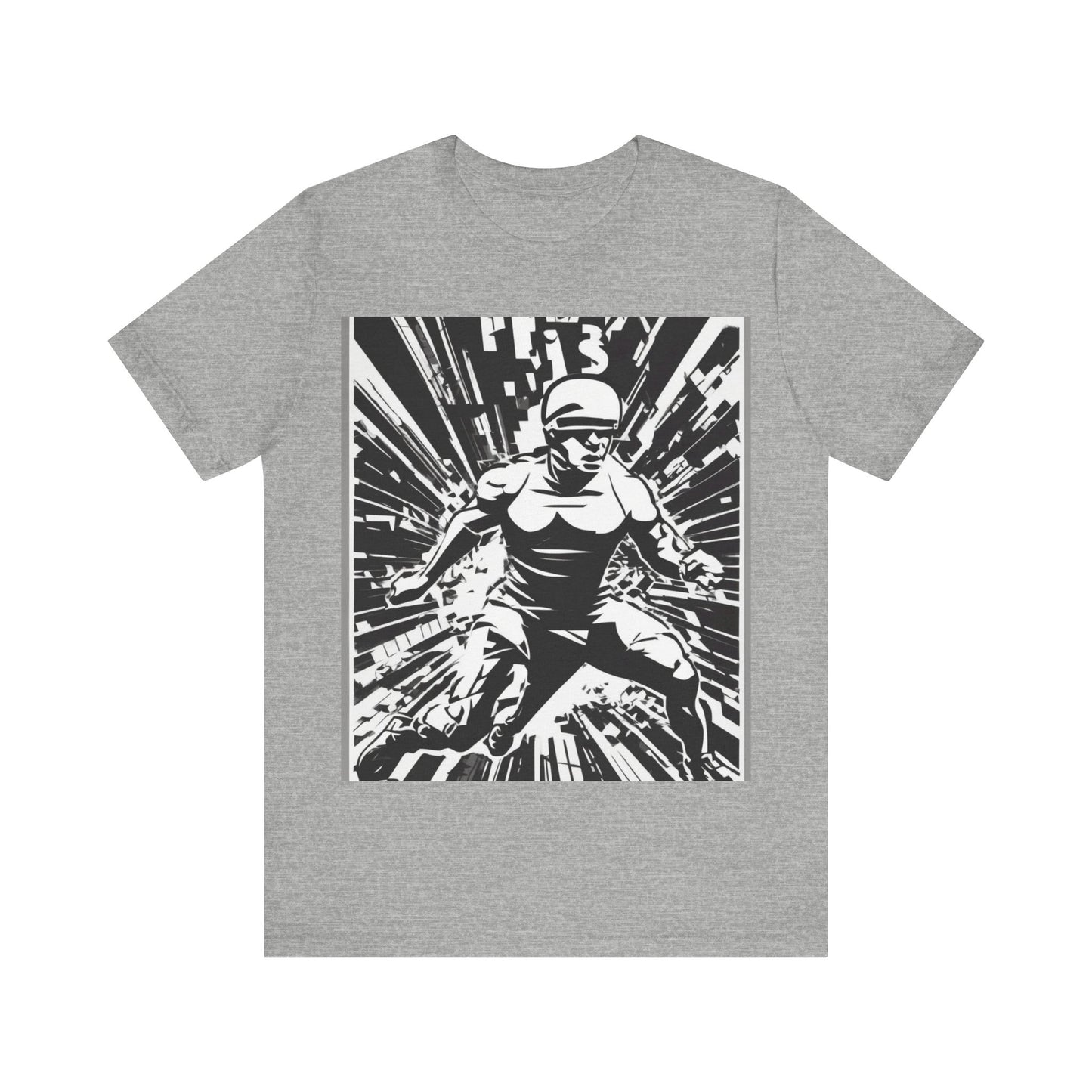 boostlete-field-day-scene-sprinter-halftone-bold-0148 — Unisex Jersey Short Sleeve (B+C 3001)