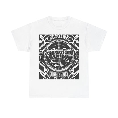 boostlete-am-crew-type-consistency-is-the-flex-centered-industrial-0137 — Unisex Heavy Cotton Tee (Gildan 5000)