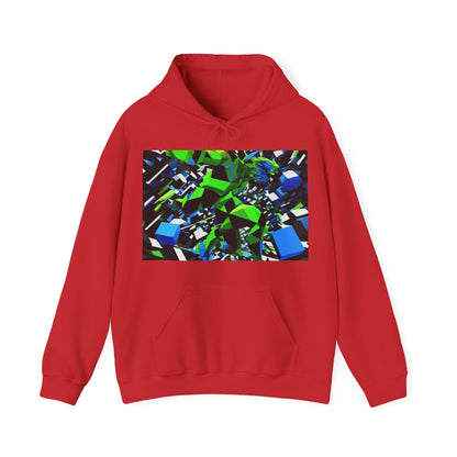 boostlete-pr-season-scene-sprinter-3d-geometric-0896 — Unisex Heavy Blend Hoodie (G18500)