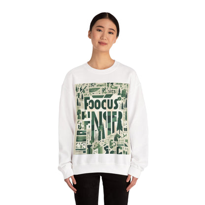 boostlete-boost-mode-type-focus-finish-banner-modern-0113 — Unisex Heavy Blend Crewneck Sweatshirt (Gildan)