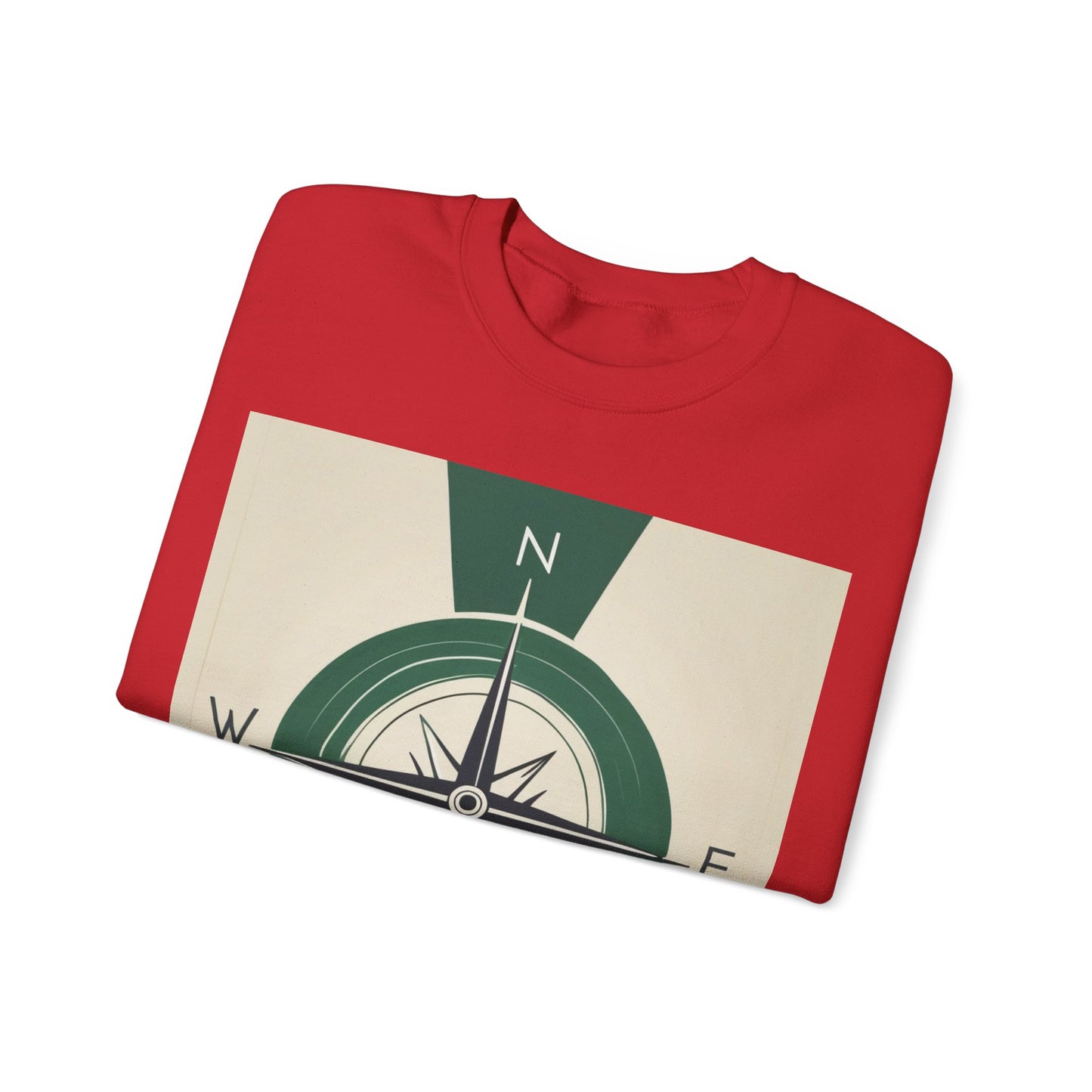boostlete-iron-intent-icon-compass-soft-blueprint-0614 — Unisex Heavy Blend Crewneck (G18000)
