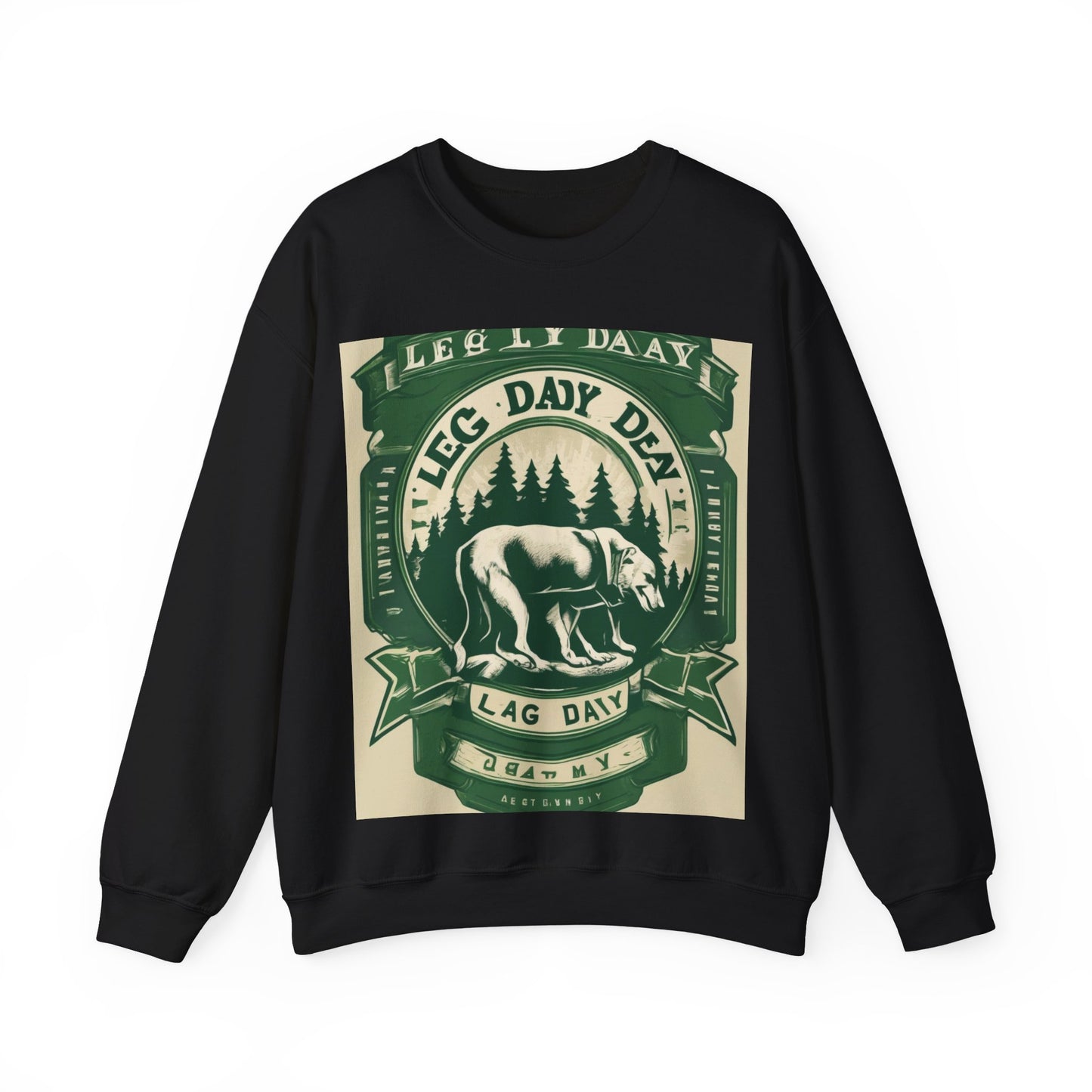 boostlete-quiet-power-type-leg-day-loyal-micro-badge-0357 — Unisex Heavy Blend Crewneck (G18000)