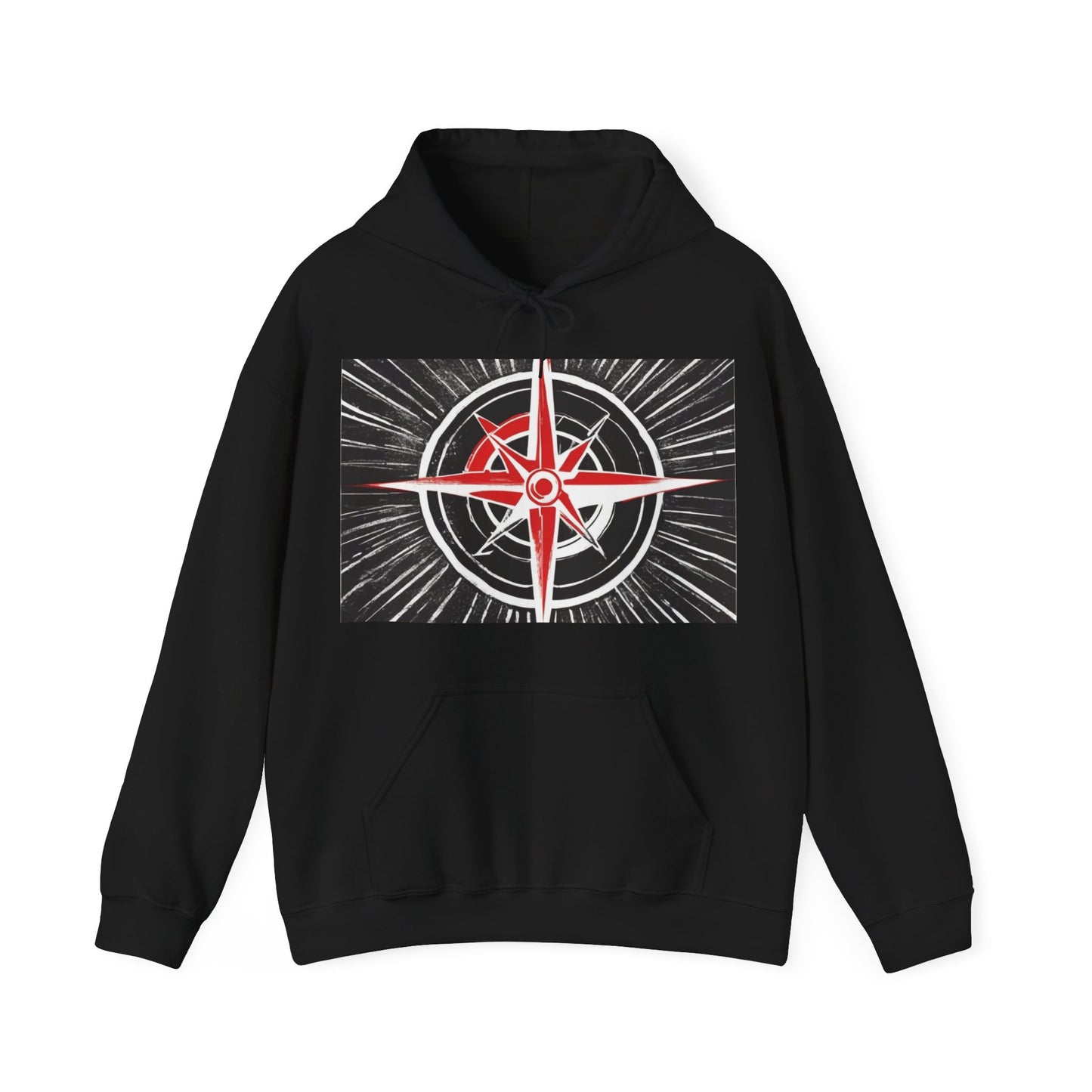 boostlete-boost-mode-icon-compass-chalk-vector-1382 — Unisex Heavy Blend Hoodie (G18500)