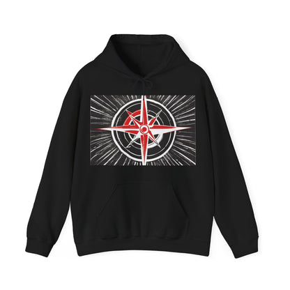 boostlete-boost-mode-icon-compass-chalk-vector-1382 — Unisex Heavy Blend Hoodie (G18500)