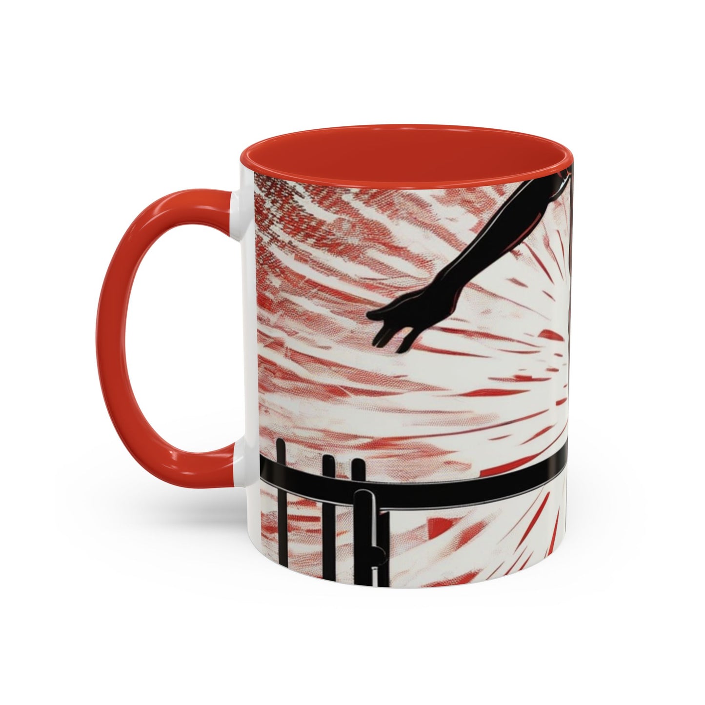 boostlete-recovery-progress-scene-hurdler-halftone-engraved-0212 — Accent Mug 11oz/15oz