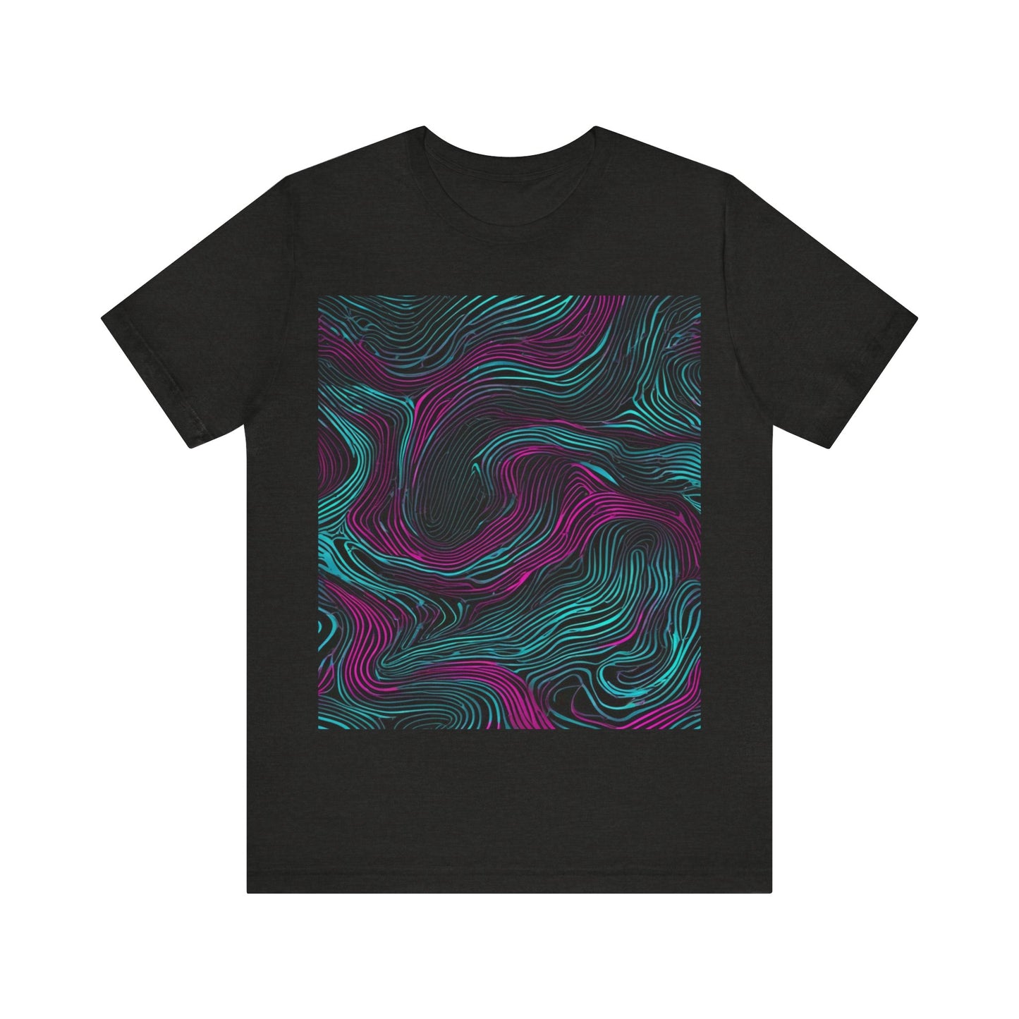 boostlete-am-crew-pattern-topographic-monoline-0075 — Unisex Jersey Short Sleeve (B+C 3001)
