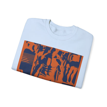 boostlete-rise-grind-scene-deadlift-3d-paper-0812 — Unisex Heavy Blend Crewneck (G18000)