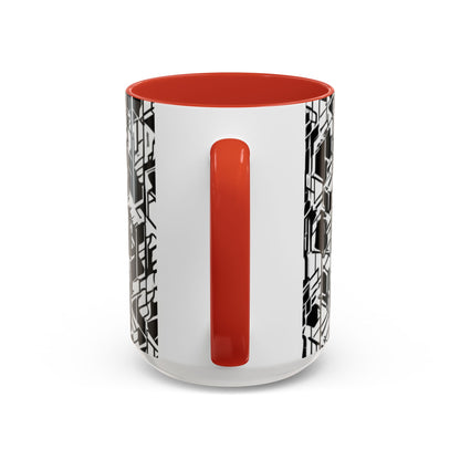 boostlete-field-day-pattern-micro-blueprint-0927 — Accent Mug 11/15oz