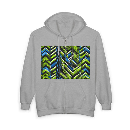 boostlete-rise-grind-pattern-chevron-isometric-0195 — Unisex Heavy Blend Full-Zip Hooded Sweatshirt