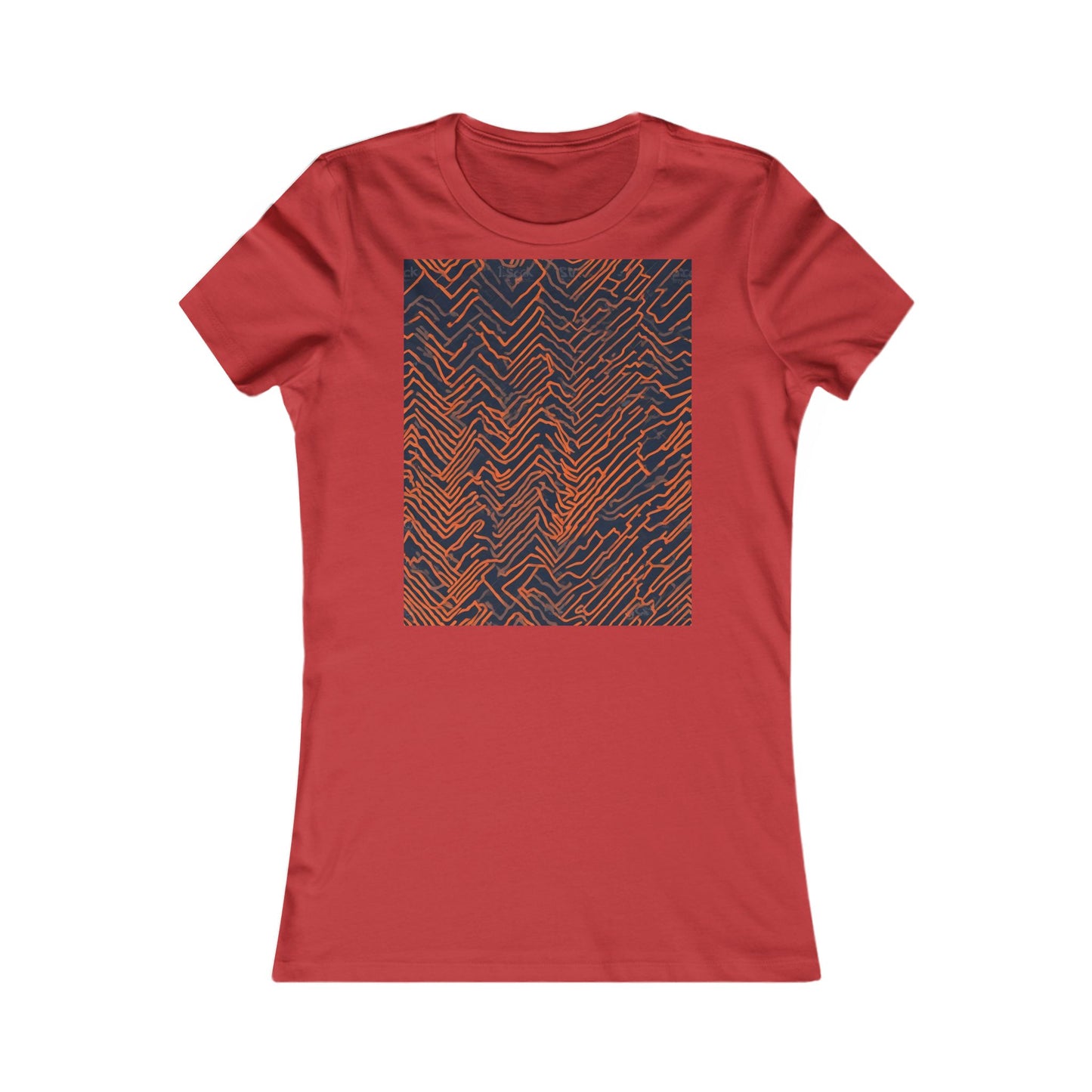 boostlete-field-day-pattern-ekg-modern-0087 — Women's Favorite Tee (B+C 6004)