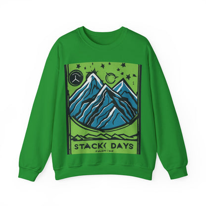 boostlete-pr-season-icon-mountain-grainy-badge-0154 — Unisex Heavy Blend Crewneck Sweatshirt (Gildan)
