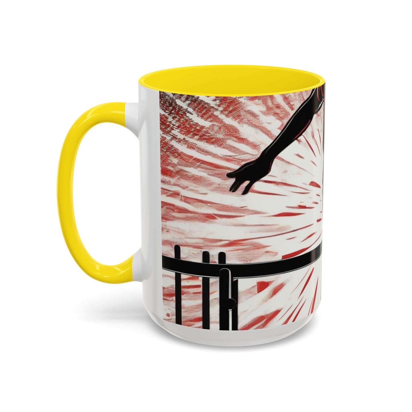 boostlete-recovery-progress-scene-hurdler-halftone-engraved-0212 — Accent Mug 11oz/15oz