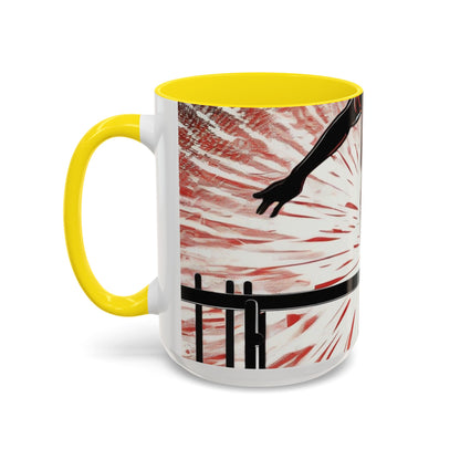 boostlete-recovery-progress-scene-hurdler-halftone-engraved-0212 — Accent Mug 11oz/15oz