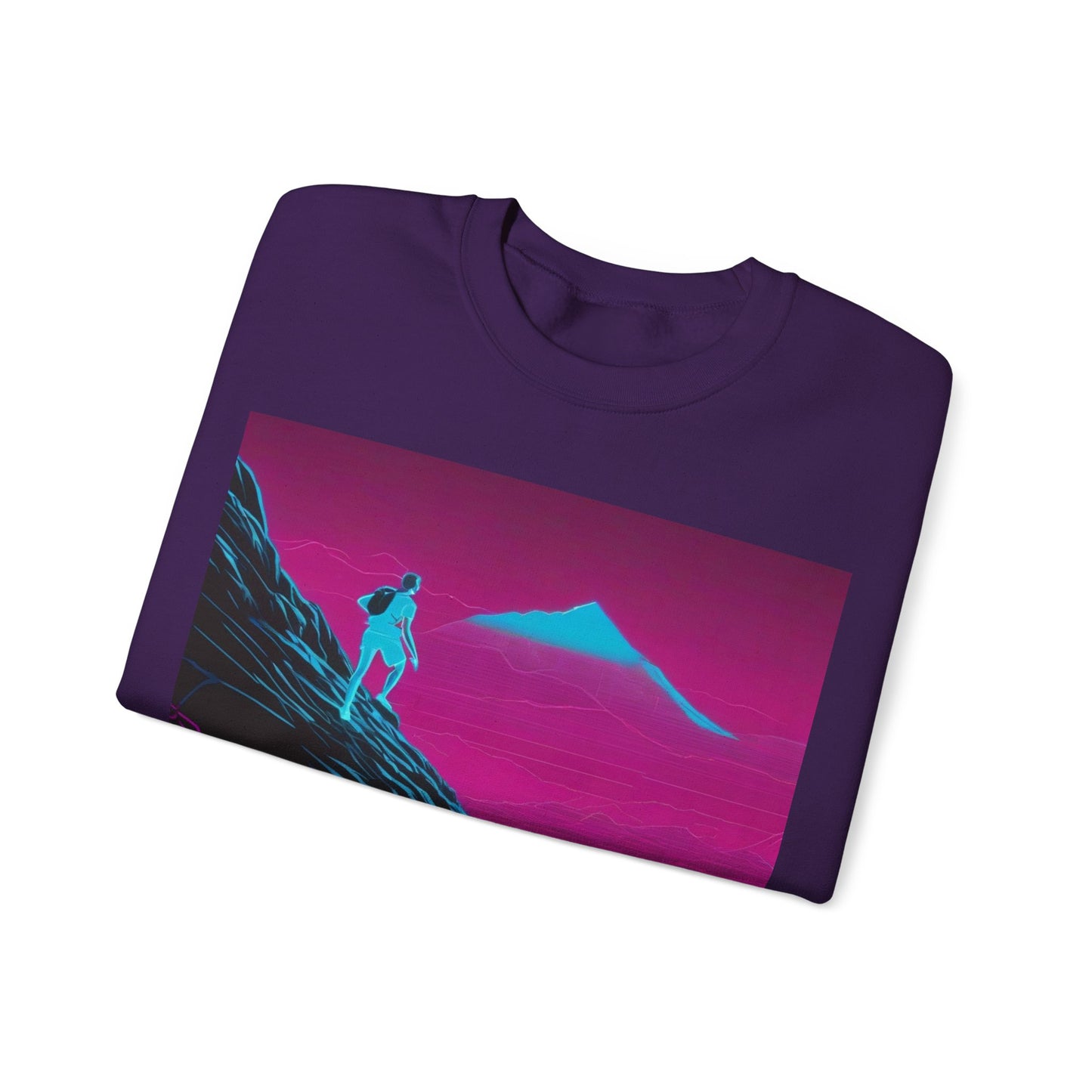 boostlete-boost-mode-scene-trail-neon-blueprint-0832 — Unisex Heavy Blend Crewneck (G18000)