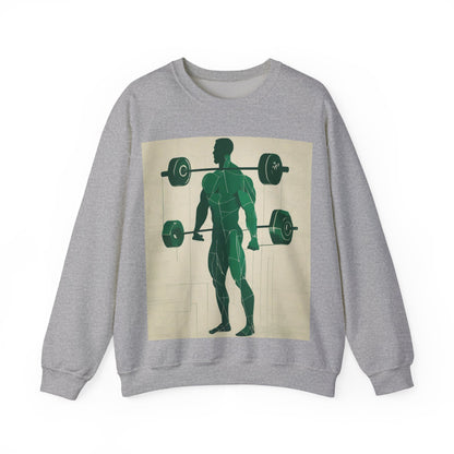 boostlete-boost-mode-scene-deadlift-glitch-blueprint-0044 — Unisex Heavy Blend Crewneck Sweatshirt (Gildan)