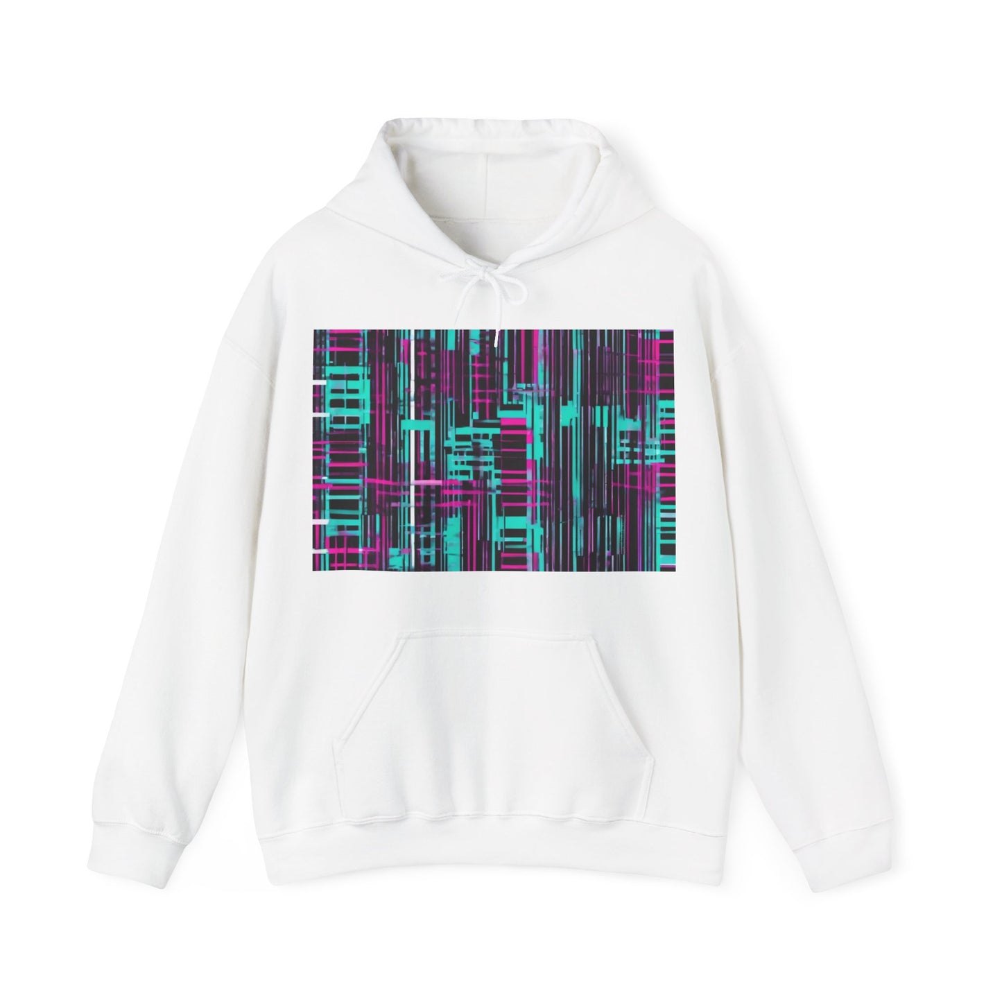 boostlete-field-day-pattern-barcode-retro-0275 — Unisex Heavy Blend Hooded Sweatshirt (Gildan)