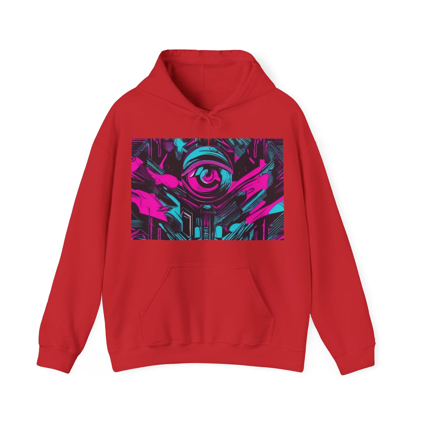 boostlete-iron-intent-type-eyes-up-forward-big-line-art-0065 — Unisex Heavy Blend Hooded Sweatshirt (Gildan)