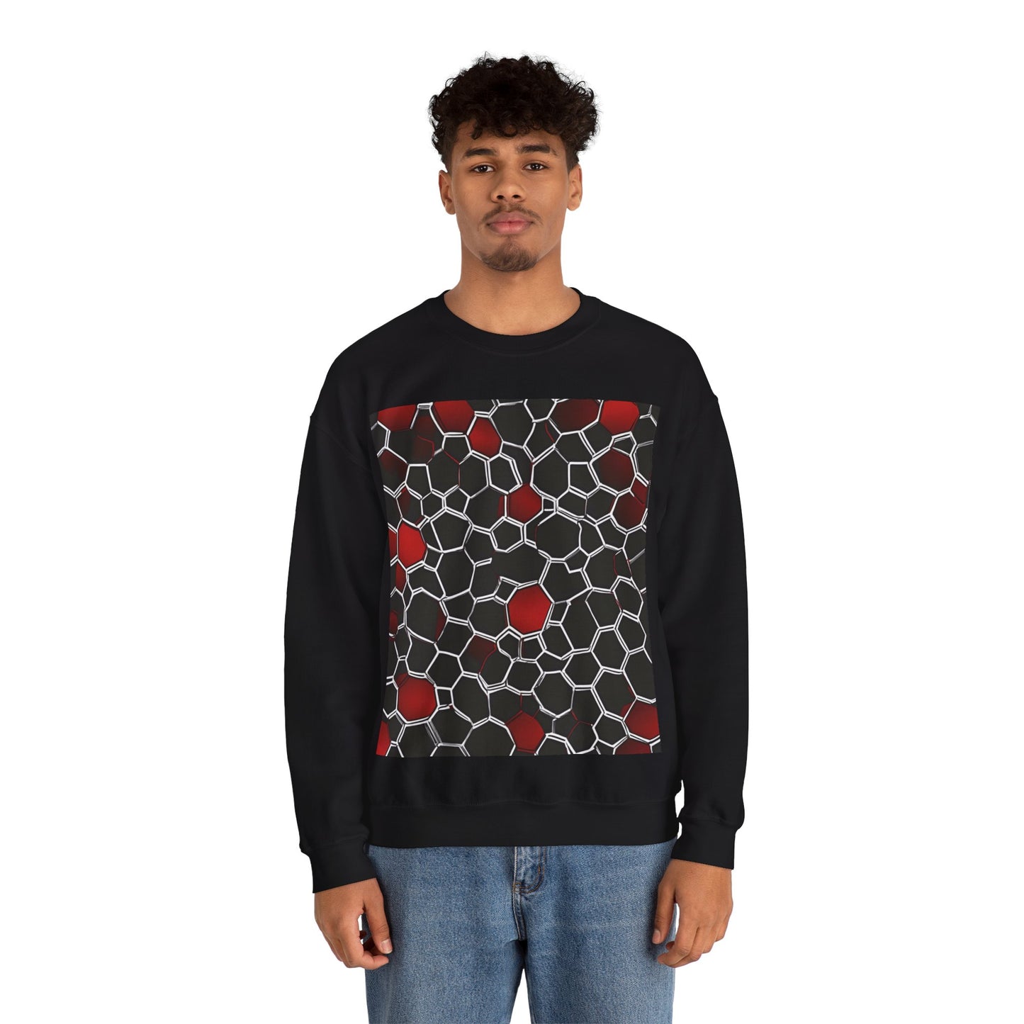 boostlete-quiet-power-pattern-hex-vector-0039 — Unisex Heavy Blend Crewneck (G18000)
