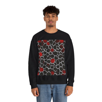 boostlete-quiet-power-pattern-hex-vector-0039 — Unisex Heavy Blend Crewneck (G18000)