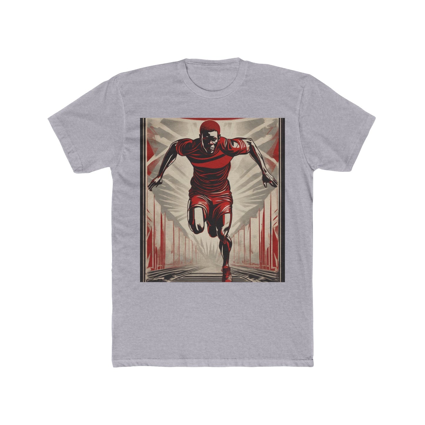 boostlete-am-crew-scene-sprinter-outline-athletic-0228 — Unisex Cotton Crew Tee (NL 3600)
