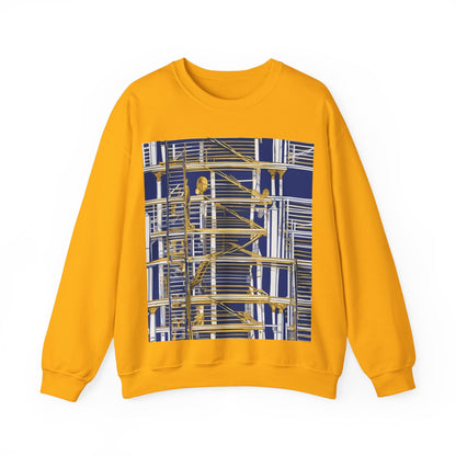 boostlete-rise-grind-icon-ladder-high-engraved-0238 — Unisex Heavy Blend Crewneck Sweatshirt (Gildan)