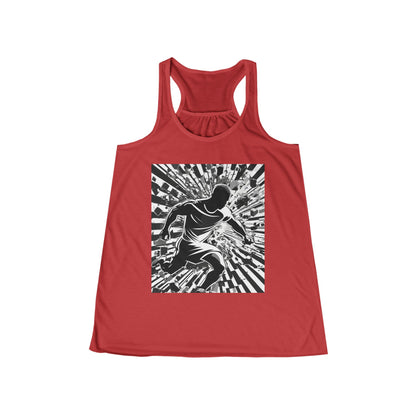 boostlete-field-day-scene-sprinter-halftone-athletic-0248 — Women's Flowy Racerback Tank (B+C 8800)