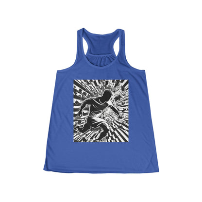 boostlete-field-day-scene-sprinter-halftone-athletic-0248 — Women's Flowy Racerback Tank (B+C 8800)